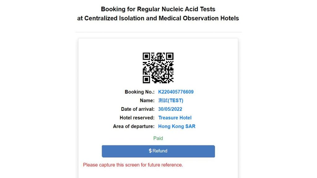 Arrivals are required to pay for regular nucleic acid tests during