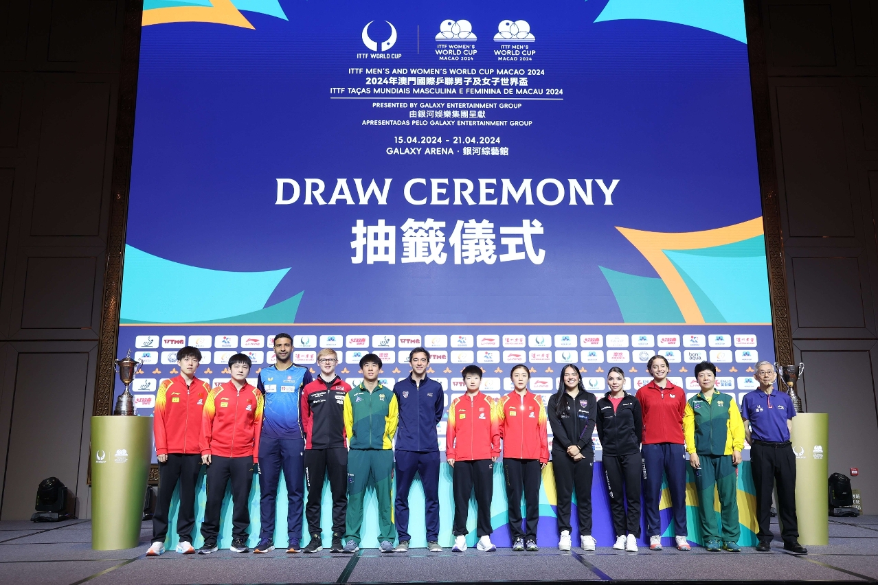 Draw set for the ITTF Men's and Women's World Cup Macao 2024 presented